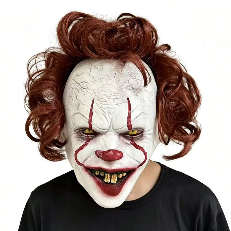 Pennywise IT Clown Latex Mask, Custom Prop for Halloween & Cosplay Party