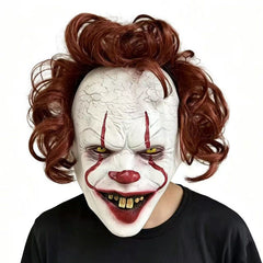 Pennywise IT Clown Latex Mask, Custom Prop for Halloween & Cosplay Party