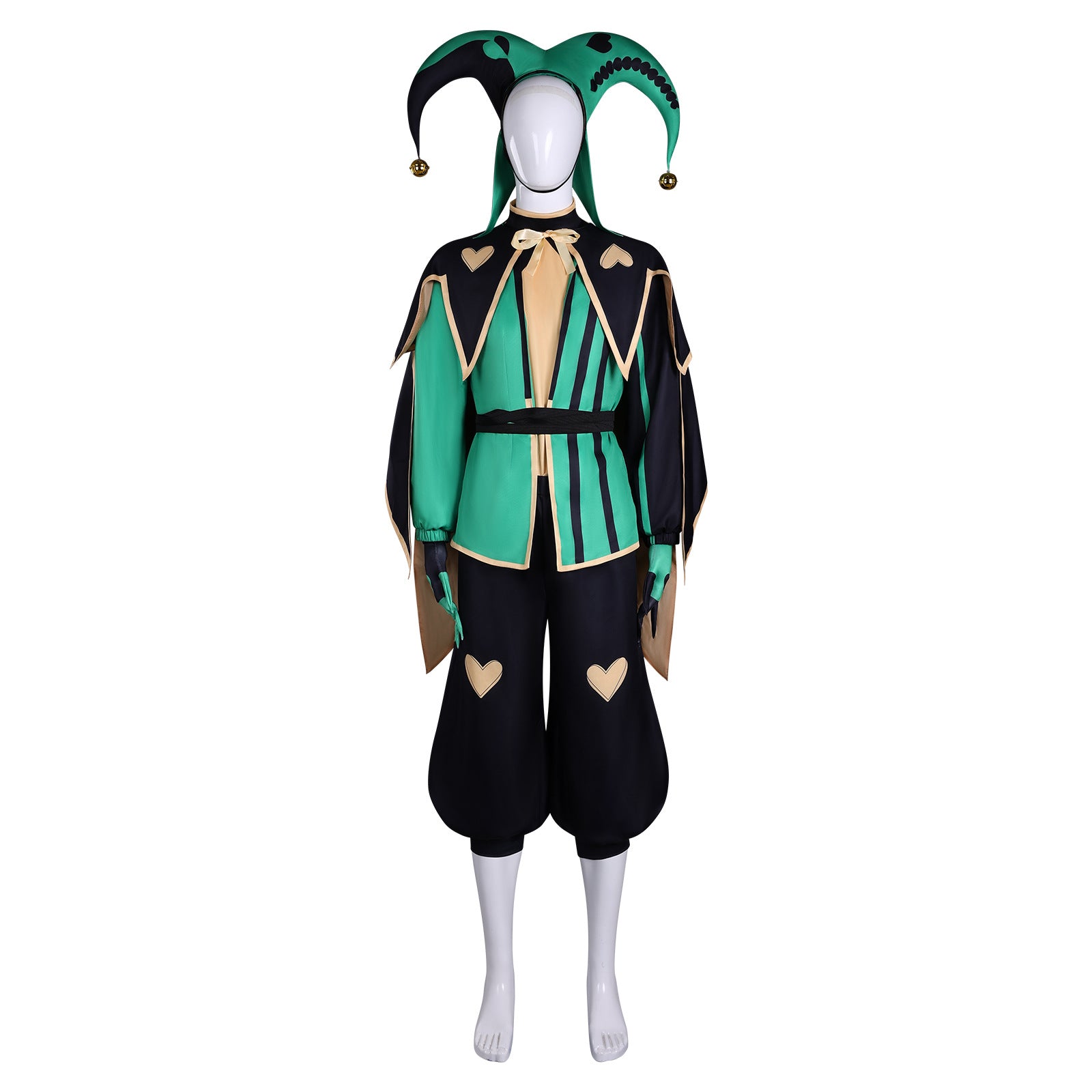 Freak Circus Harlequin Jester Pierrot Clown Cosplay Costume - Halloweez