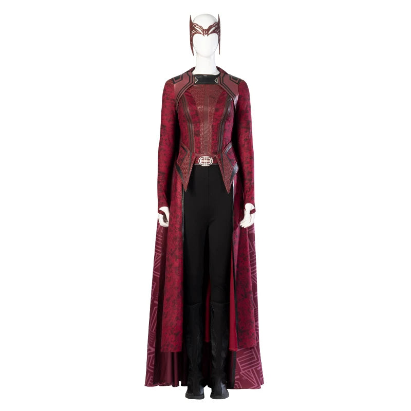 Scarlet Witch Wanda Cosplay Outfit, Doctor Strange in the Multiverse of Madness New Full Set Women Cosplay Costume for Halloween Party 二、英文关键词标签（15 个，逗号分隔） - Halloweez