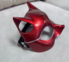 Ann Takamaki Persona 5 Cat‑Half Mask Cosplay Prop,Custom for Halloween Comic‑Con