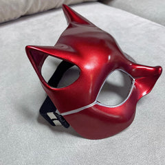 Ann Takamaki Persona 5 Cat‑Half Mask Cosplay Prop,Custom for Halloween Comic‑Con
