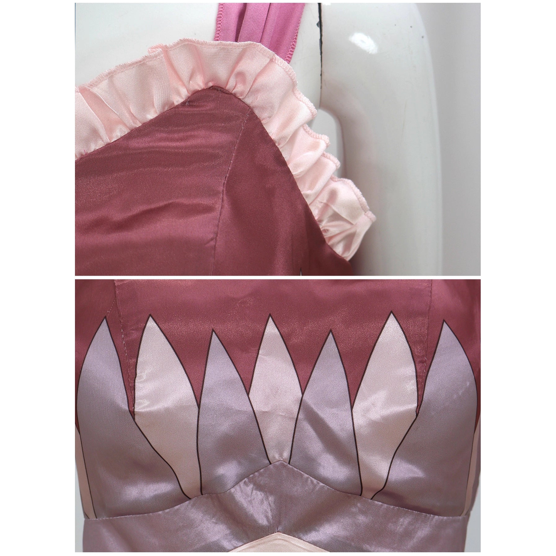 Wicked Glinda Pink White Camisole Nightgown Stage Cosplay Costume Outfit - Halloweez