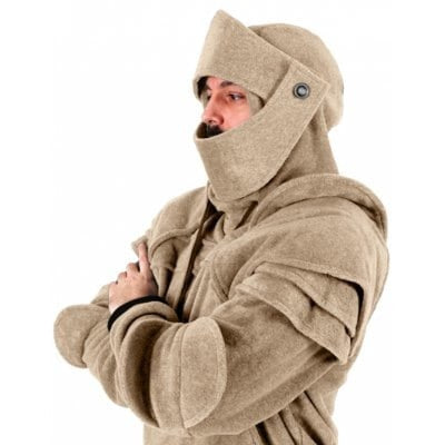 Medieval Knight Hoodie Cos Costume Custom, Men Halloween Face Cover Sweatshirt