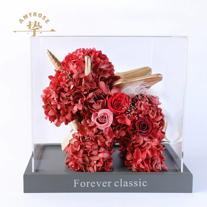 Coffret cadeau licorne Halloween - Bouquet de roses exquis pour anniversaire de mariage, fiançailles et anniversaire