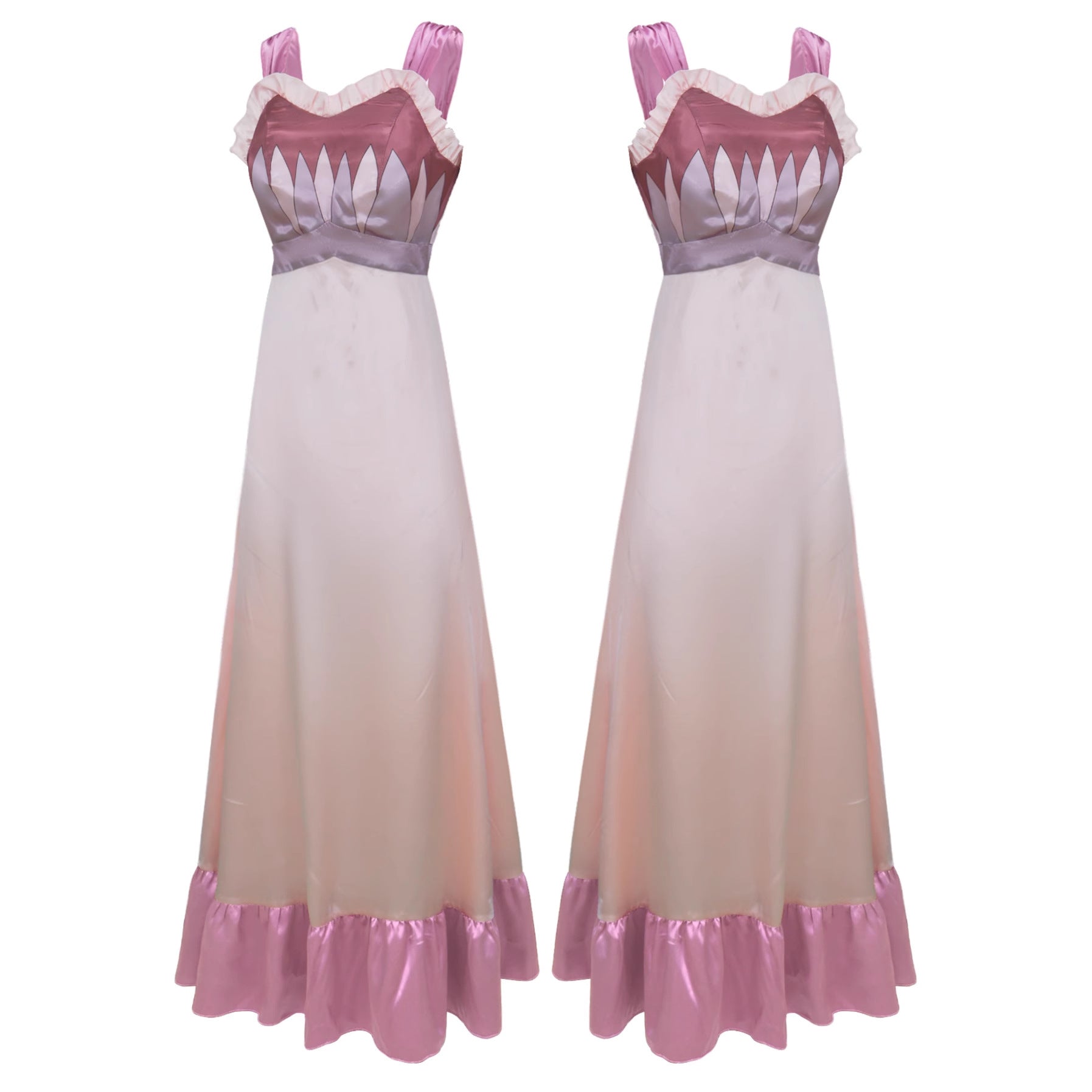 Wicked Glinda Pink White Camisole Nightgown Stage Cosplay Costume Outfit - Halloweez
