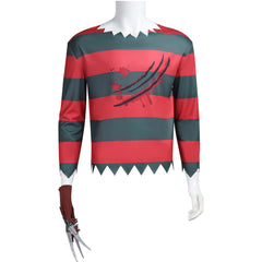 Freddy Striped Dress Cosplay Costume Custom Halloween Women Outfit