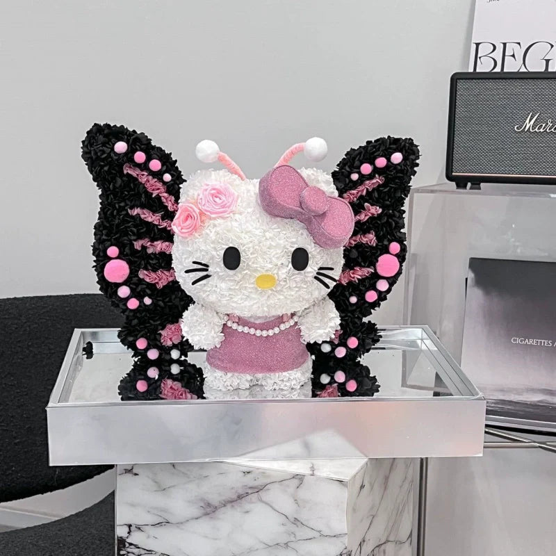 Décoration de Noël Hello Kitty en forme de rose éternelle – Un cadeau de Noël intemporel