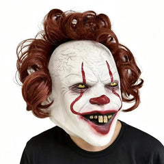 Pennywise IT Clown Latex Mask, Custom Prop for Halloween & Cosplay Party