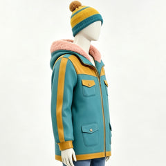 Stranger Things Max Mayfield Cosplay Coat & Beanie,Custom‑Made,Halloween
