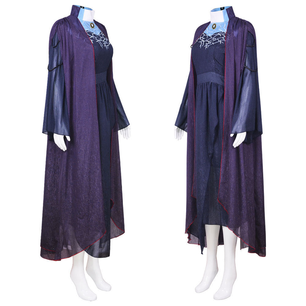 WandaVision Agatha Harkness Cosplay Costume Scarlet Witch Mentor Women Dress In Stock - Halloweez