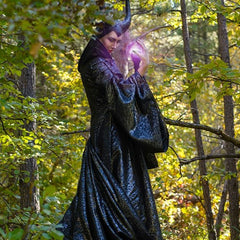 Maleficent Cosplay Black Gown Costume,Custom Size for Halloween & Comic‑Con
