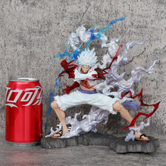 Figurine en PVC Halloweez Nika Luffy Gear 5 - Modèle de statue d'action One Piece Anime exclusif en cadeau