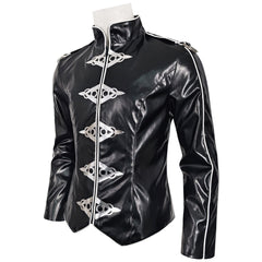 Michael Jackson Cosplay Costume, Black Punk Leather Jacket