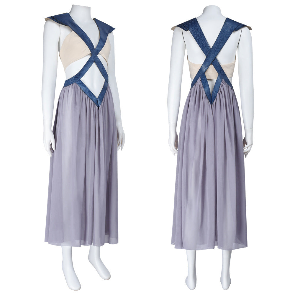 Game of Thrones Daenerys Backless Dress Cosplay Halloween Roleplay Costume Outfit - Halloweez
