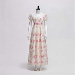 Bridgerton Regency Empire Dress Cosplay, Custom Gown for Tea Party & Halloween