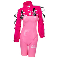Goddess of Victory: NIKKE Alice Pink Tight Jumpsuit Cosplay Costume - Halloweez