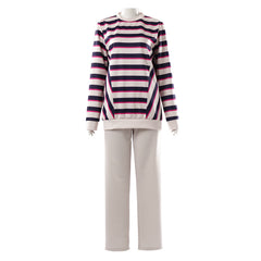 Stranger Things Cosplay Striped Sweatshirt Set,Custom‑Made,Halloween Stage