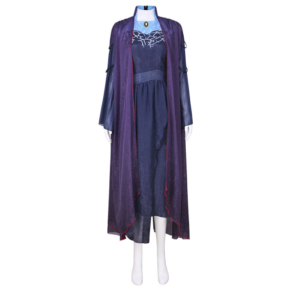WandaVision Agatha Harkness Cosplay Costume Scarlet Witch Mentor Women Dress In Stock - Halloweez