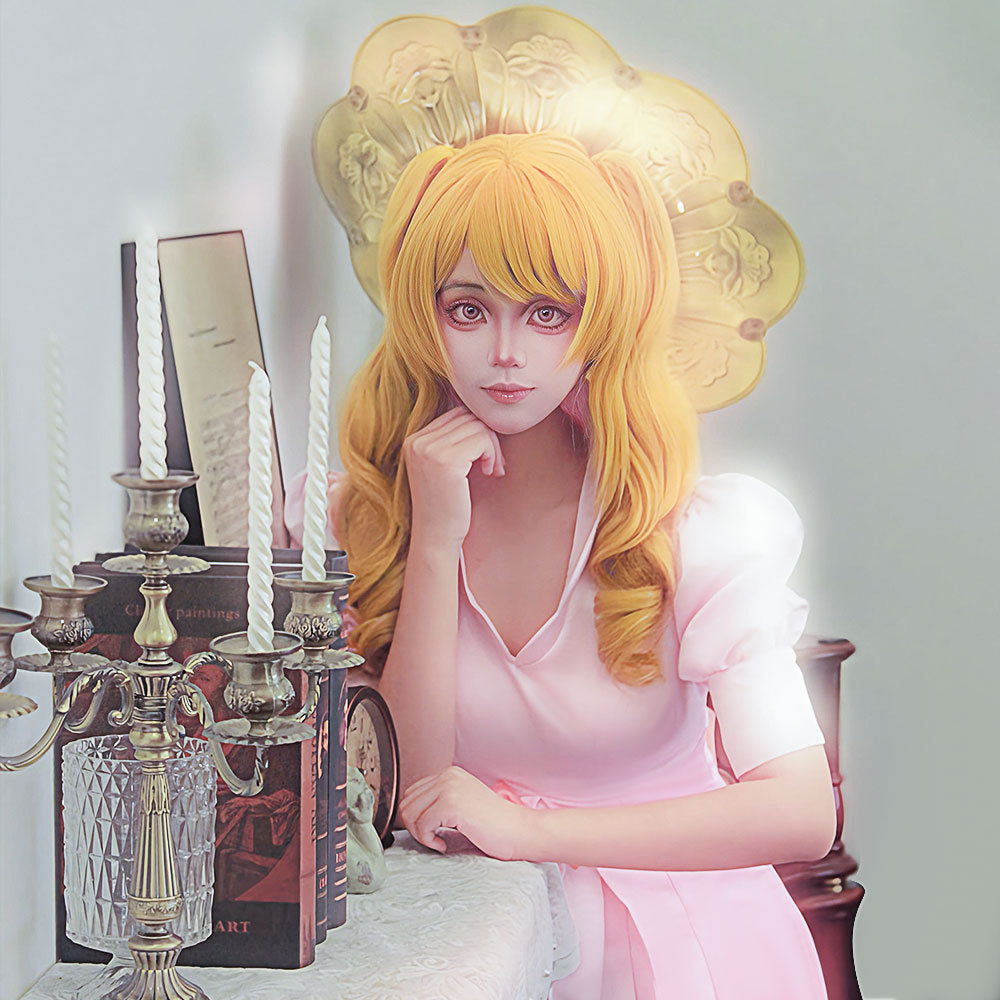 One Piece Charlotte Pudding Wedding Dress Cosplay Costume Full Set for Halloween - Halloweez