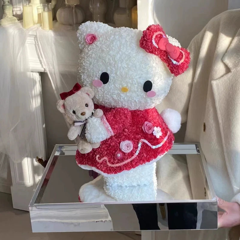 Décoration de Noël en forme de rose éternelle Hello Kitty – Cadeau de Noël exquis