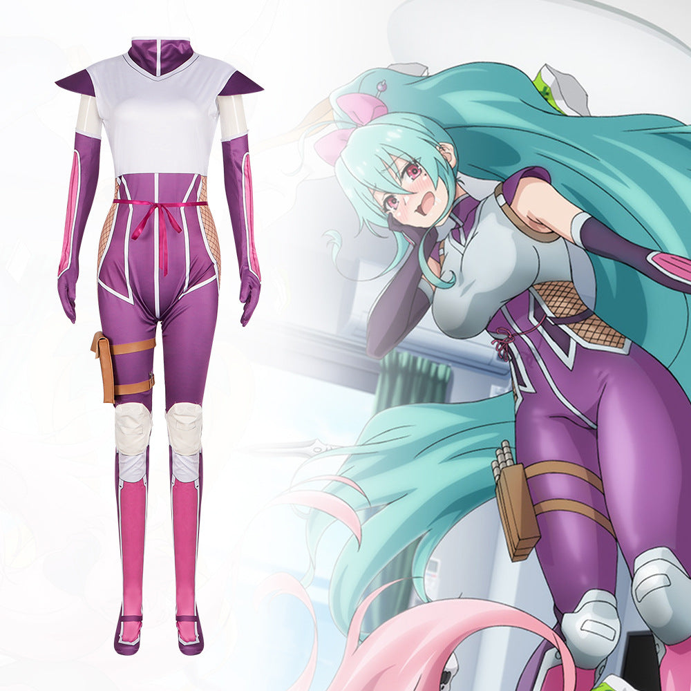 Ayame Momochi Cosplay Jumpsuit | I'm Living with an Otaku NEET Kunoichi Tight Bodysuit - Halloweez