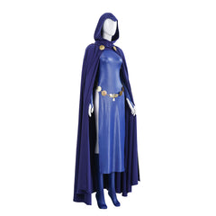 Raven Cosplay Costume Teen Titans, DC Superhero Hooded Cloak Halloween Outfit Custom
