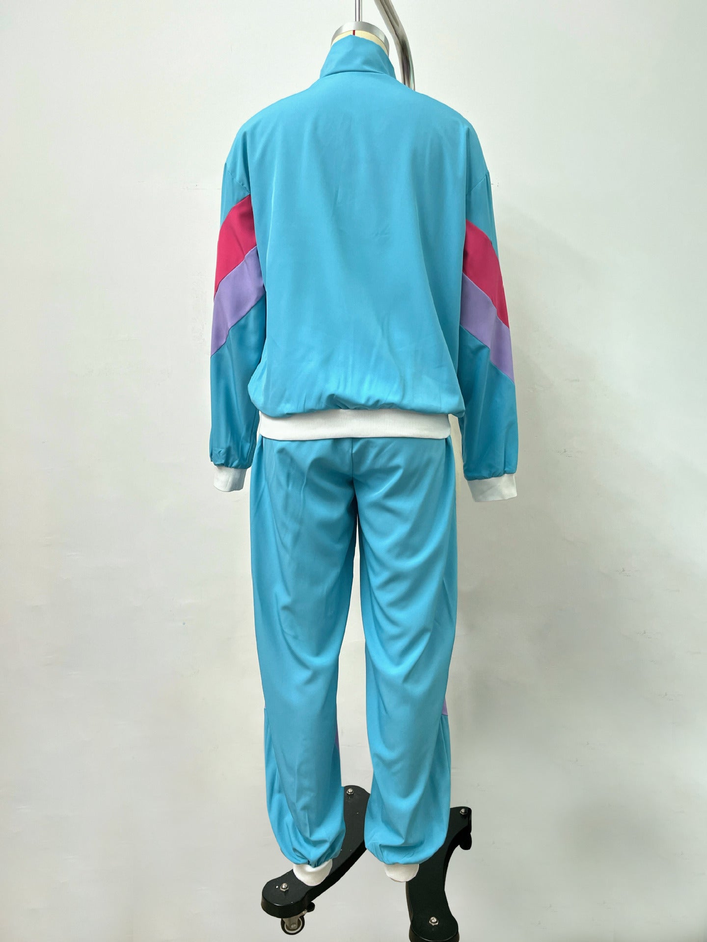 80s Retro Disco Tracksuit, Vintage Hip Hop Jacket & Pants Set, Unisex Adult Halloween Dance Costume for Party Performance - Halloweez