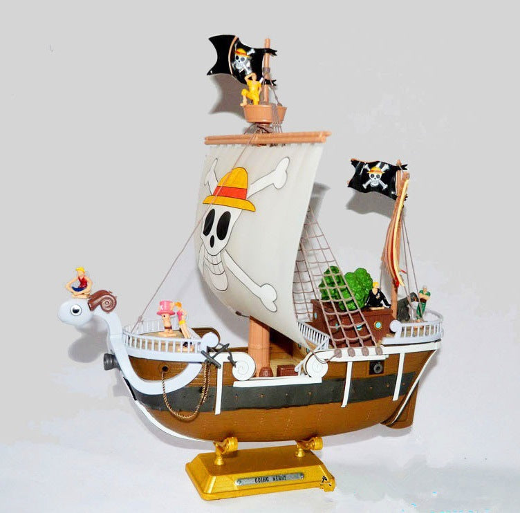 Jouet de collection de maquettes de navires One Piece Thousand Sunny et Going Merry pour Halloween - Cadeau parfait