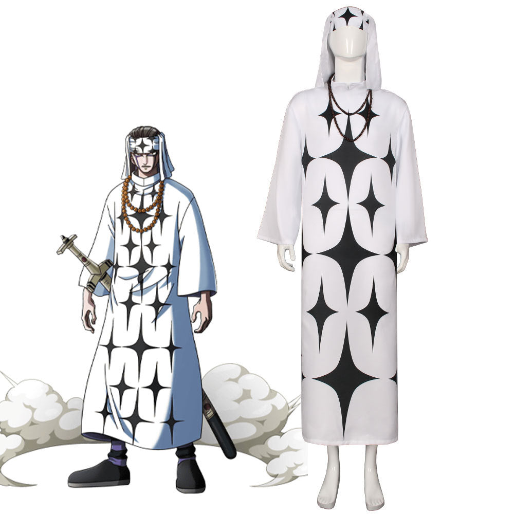One Piece Pell Falcon White Robe Cosplay Costume Full Set for Halloween Party - Halloweez