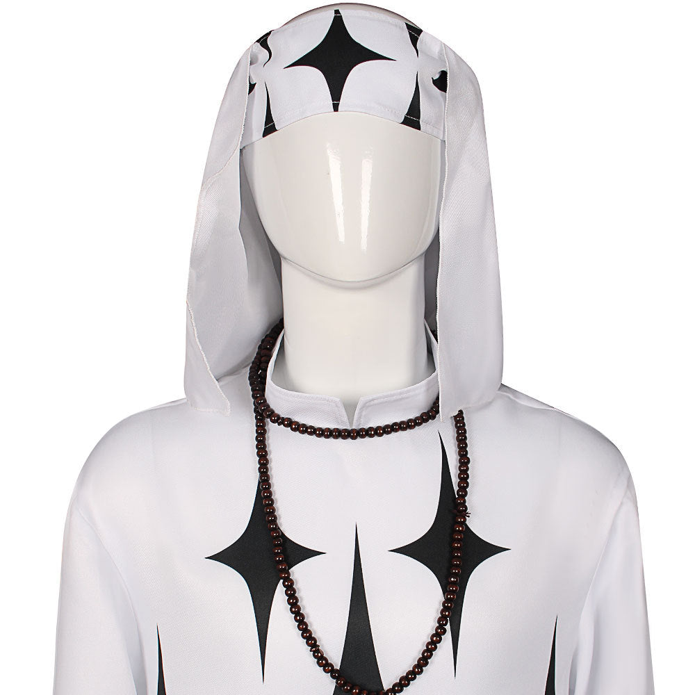 One Piece Pell Falcon White Robe Cosplay Costume Full Set for Halloween Party - Halloweez