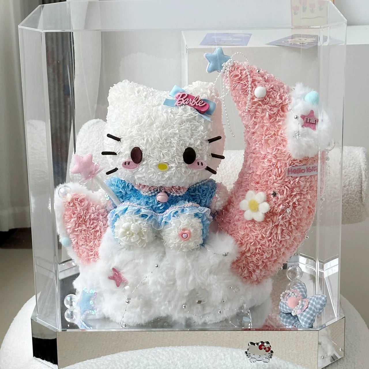 Décoration de Noël Hello Kitty en forme de rose éternelle – Un cadeau de Noël intemporel