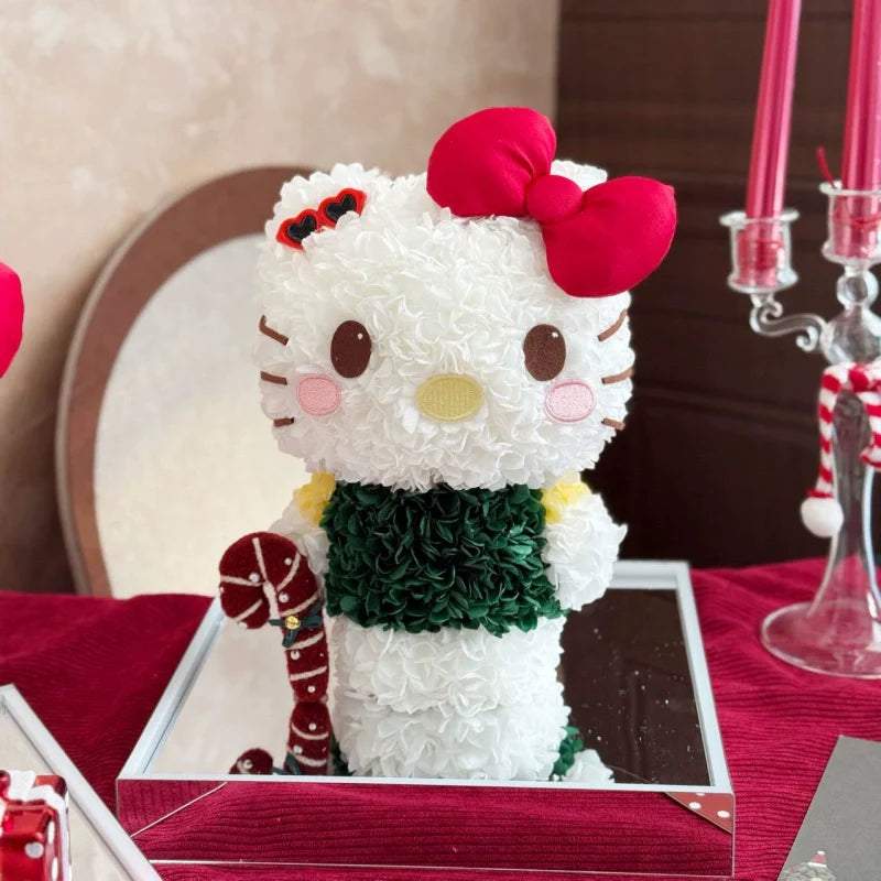 Décoration de Noël Hello Kitty en forme de rose éternelle – Un cadeau de Noël intemporel