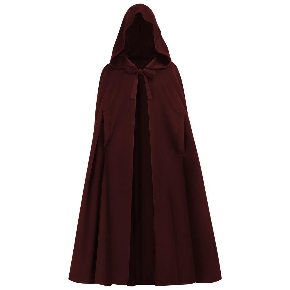 Medieval Hobbit Elf Hooded Cloak Cosplay, Custom, Halloween Renaissance Cape - Halloweez