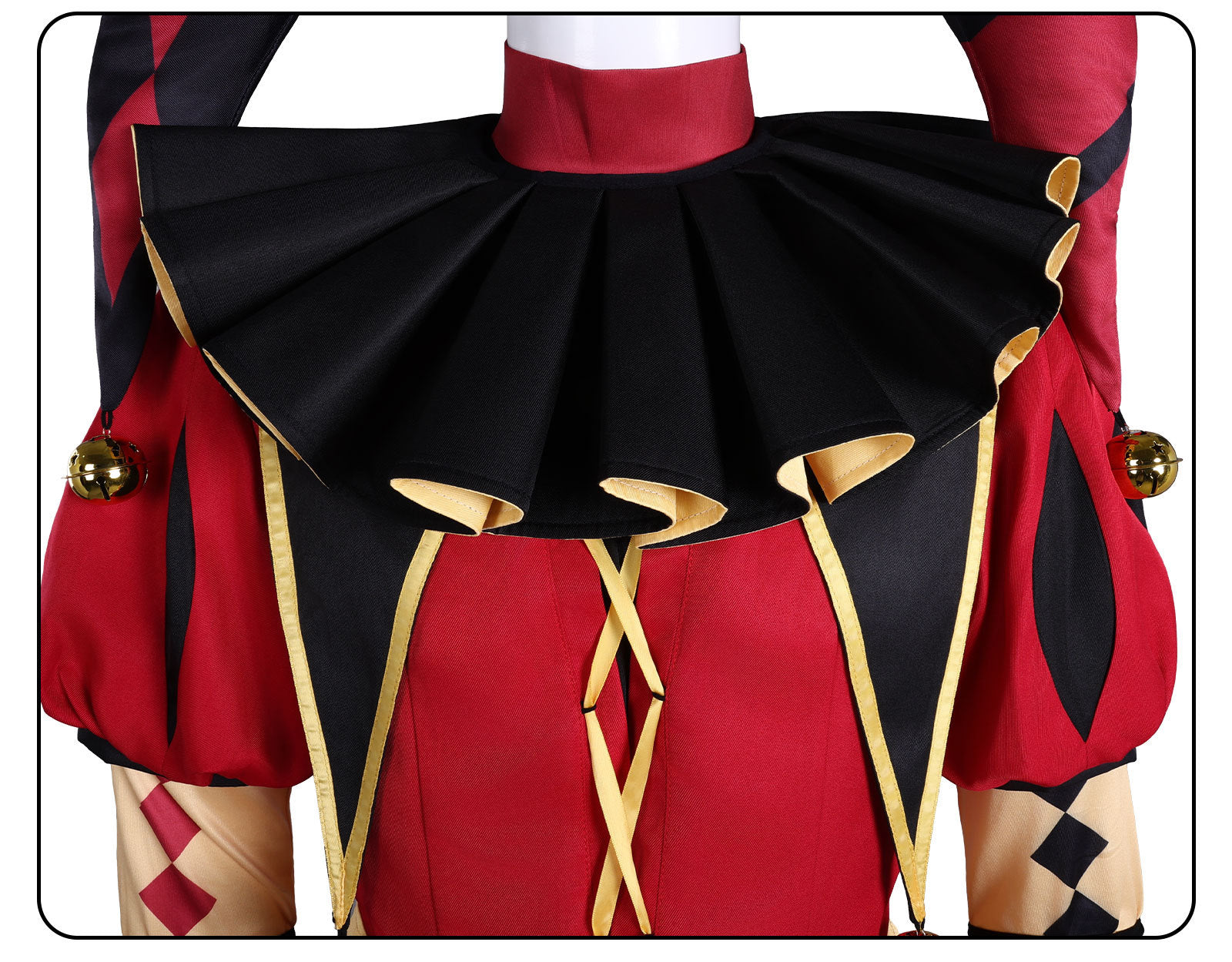 Freak Circus Harlequin Jester Pierrot Clown Cosplay Costume - Halloweez