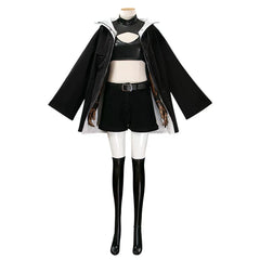 Yofukashi no Uta Nazuna Cosplay, Custom Black Hooded Jacket Vampire Outfit for Halloween