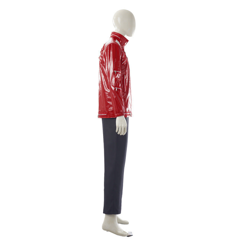 Michael Jackson Iconic Red Suit Cosplay King of Pop Stage Costume Full Set - Halloweez