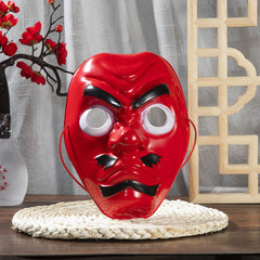 Japanese Red Tengu Noh Mask Cos Prop For Halloween Party