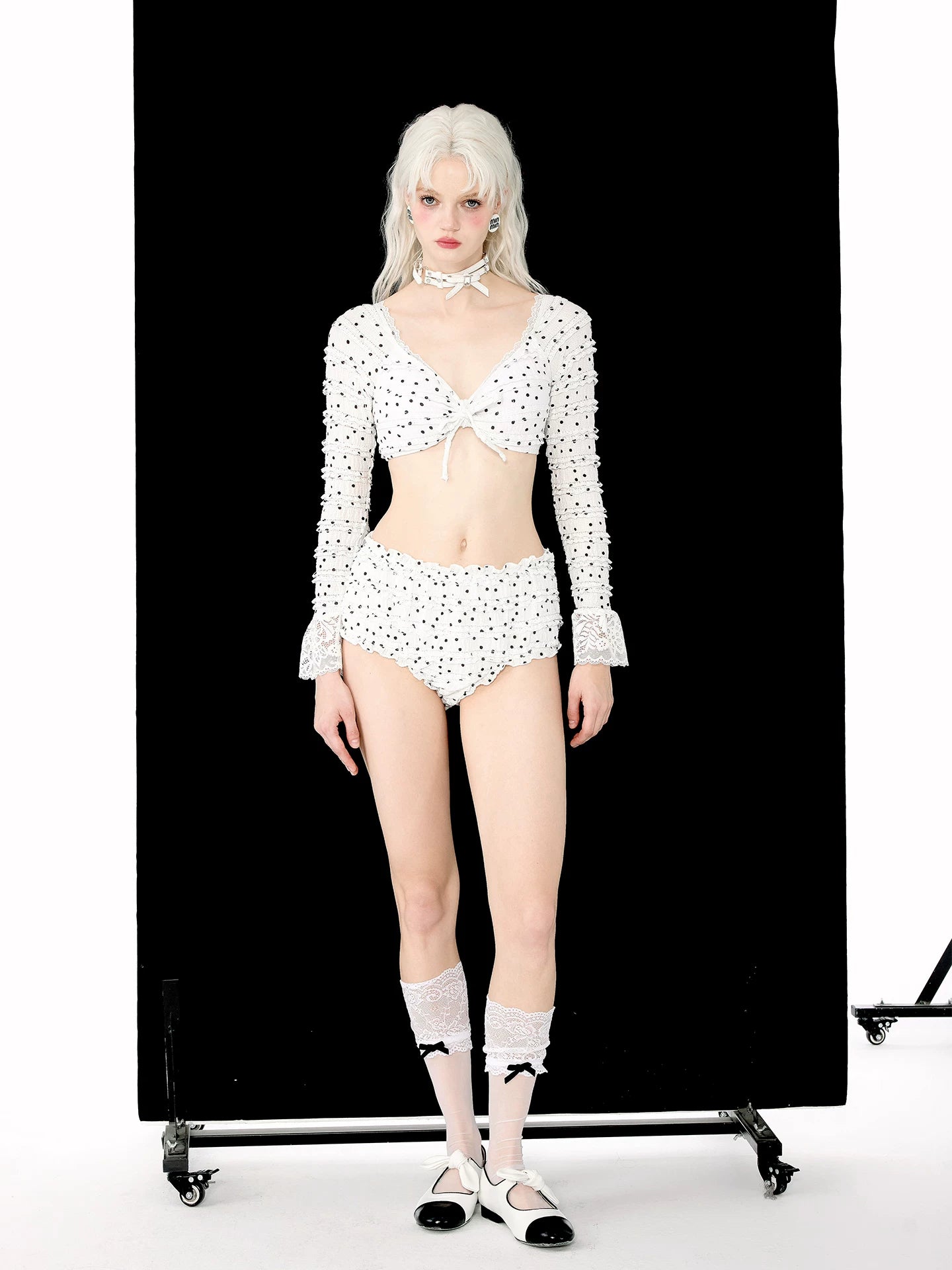 Rainbow Series Dopamine Polka Dot Swimsuit, Women Long Sleeve Sun Protection Tankini, Micro Bikini & One-Piece, Cute Pure Sexy Beach Swimwear for Vacation - Halloweez