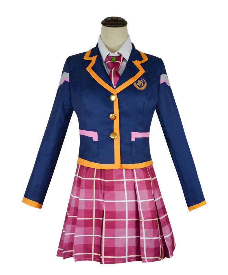 Overwatch D.Va School Girl Cosplay Costume Custom For Comic‑Con Halloween