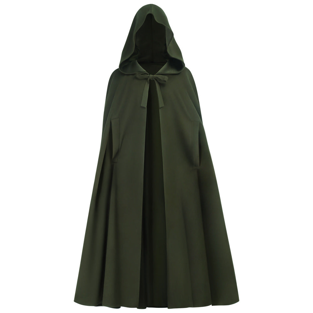 Medieval Hobbit Elf Hooded Cloak Cosplay, Custom, Halloween Renaissance Cape - Halloweez