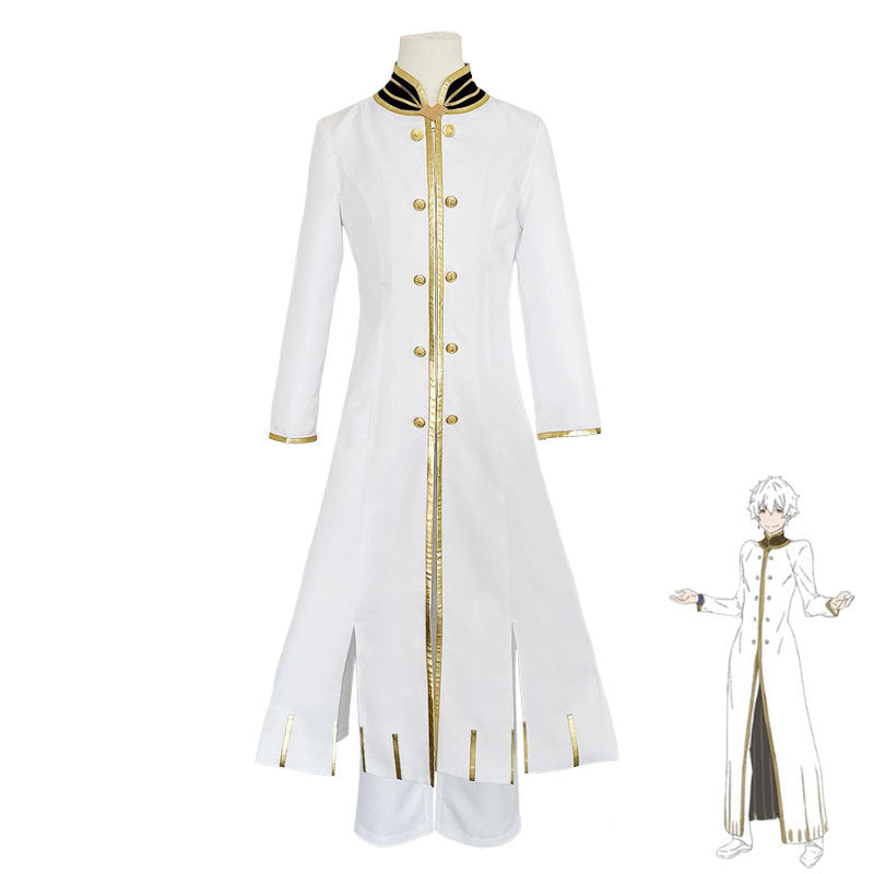 Re:Zero Regulus Corneas Cosplay Costume, White Priest Robe Halloween Outfit Custom
