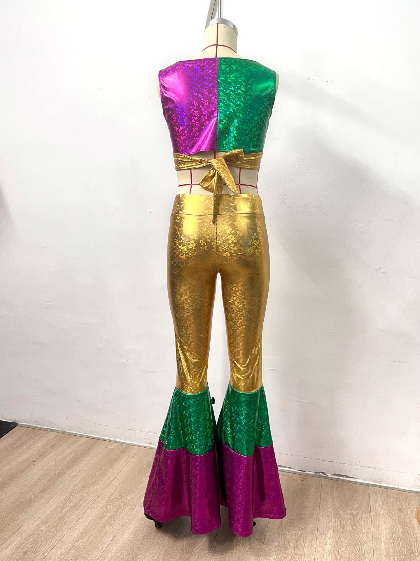 2026 Carnival Party Set, Retro Disco Shiny Costume, Halloween Shiny Performance Outfit, Vintage Disco Party Suit - Halloweez