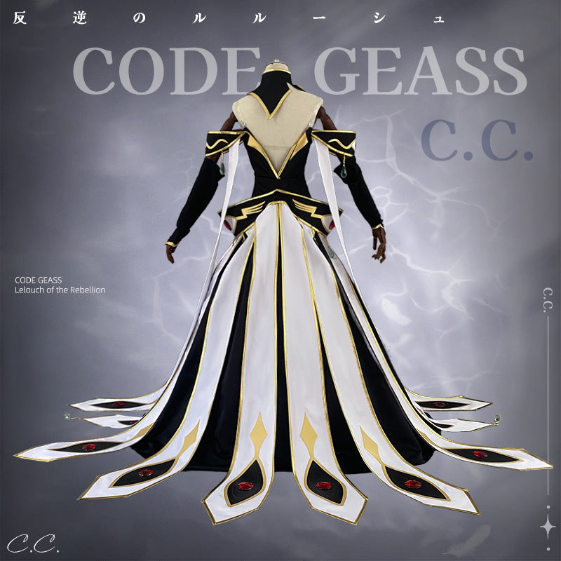 Code Geass: Lelouch of the Rebellion C.C White Queen Cosplay Costume - Halloweez