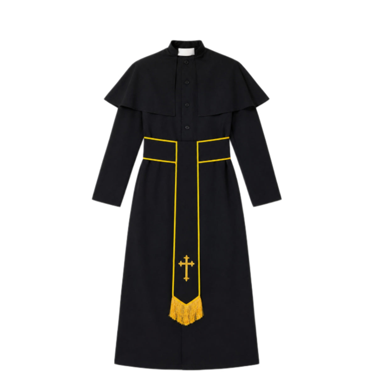 Men Priest Pastor Cosplay Costume, Custom Robe for Halloween & Themed Party