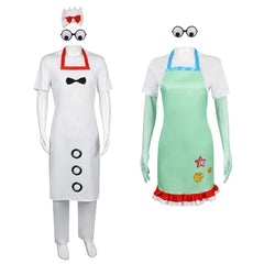 Funny Knife & Fork Couple Apron Cosplay Costume Custom For Halloween Party