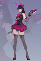 Overwatch D.Va Midnight Phantom Cosplay Costume, Custom Outfit for Halloween & Comic Con