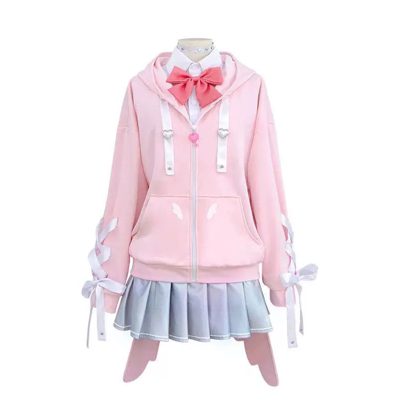NEEDY GIRL OVERDOSE Amatsuka Angel Hoodie Cosplay Full Outfit Casual Costume - Halloweez