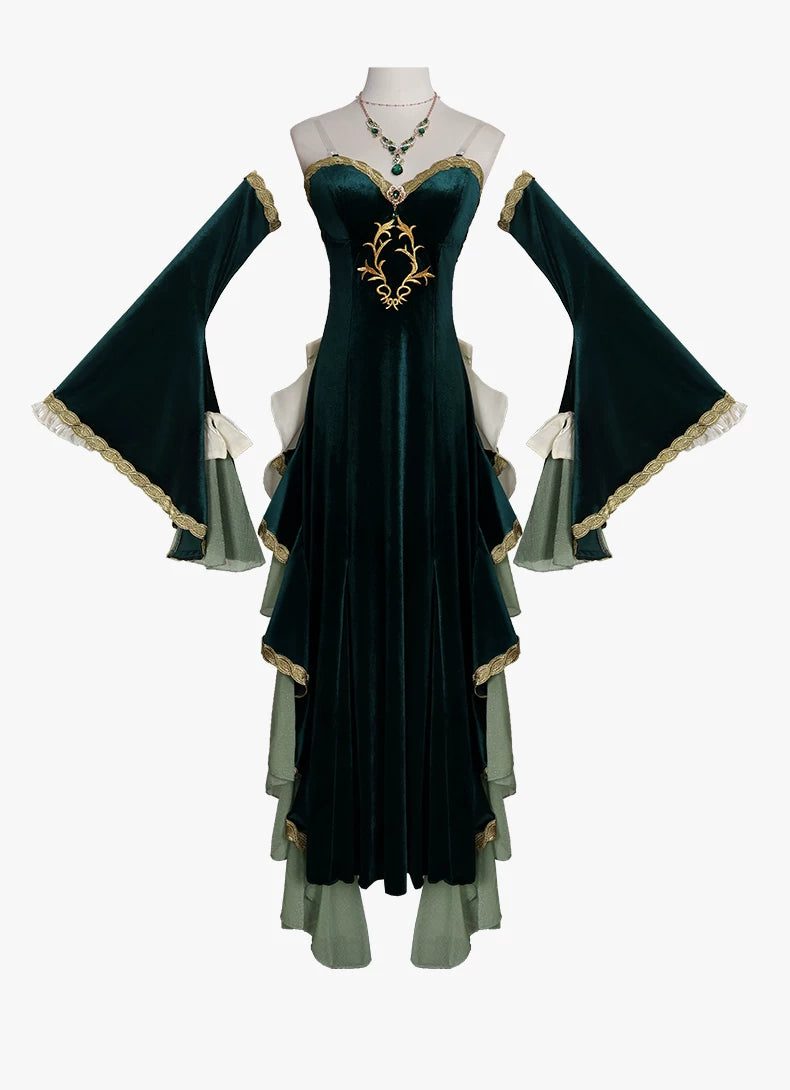 Code Geass C.C. Dark Green Court Dress Custom Cosplay Costume