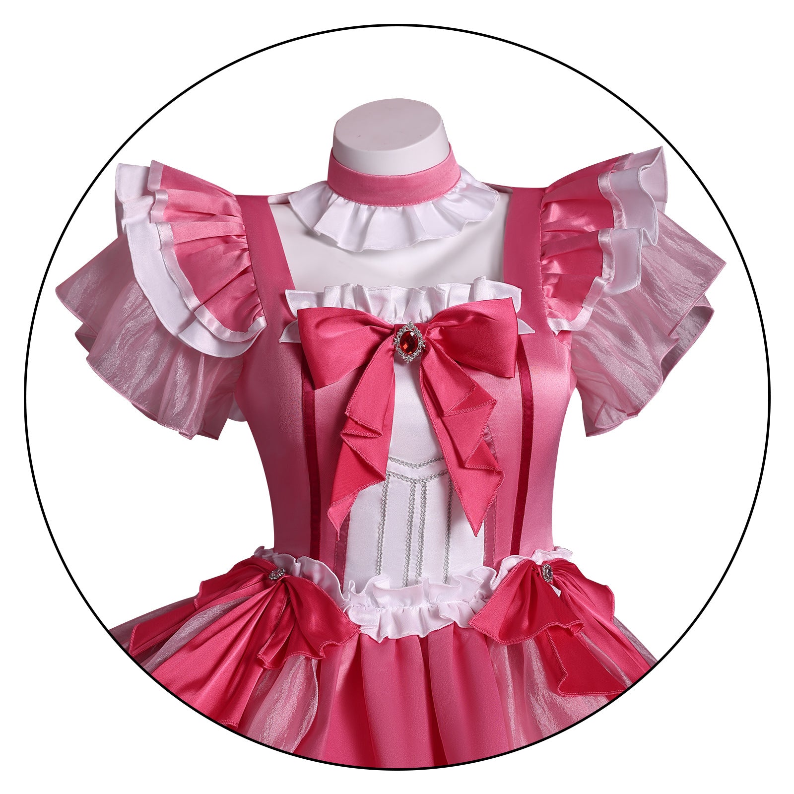 Puella Magi Madoka Magica Sakura Kyoko Magia Outfit, Sweet Cake Dress Anime Cosplay Costume, Ready to Wear Magical Girl Cosplay Dress - Halloweez